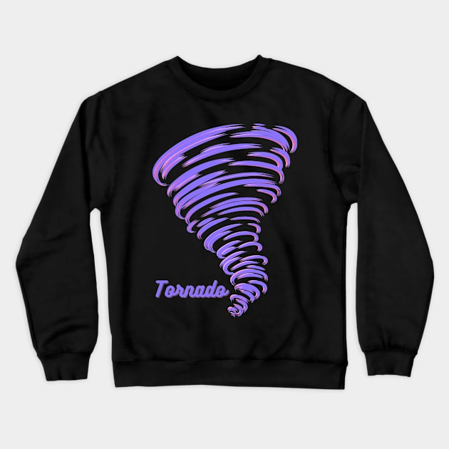 Purple tornado Crewneck Sweatshirt by kamonnakrob